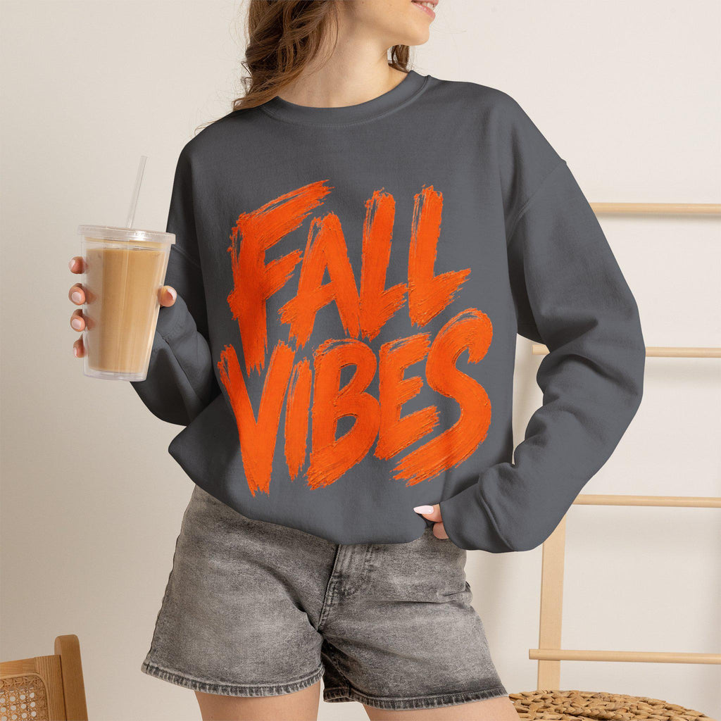 Fall Vibes Sweatshirt, Cute Fall Crewneck Women, Autumn Sweatshirt, Fall Graphic Sweatshirt, Cozy Fall Sweatshirt, Fall Gift for Her,