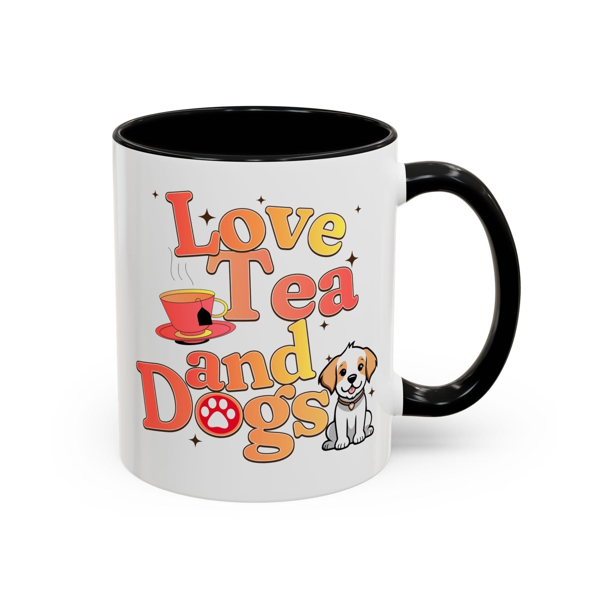 Love Tea and Dogs Mug | Heart Paw Illustration