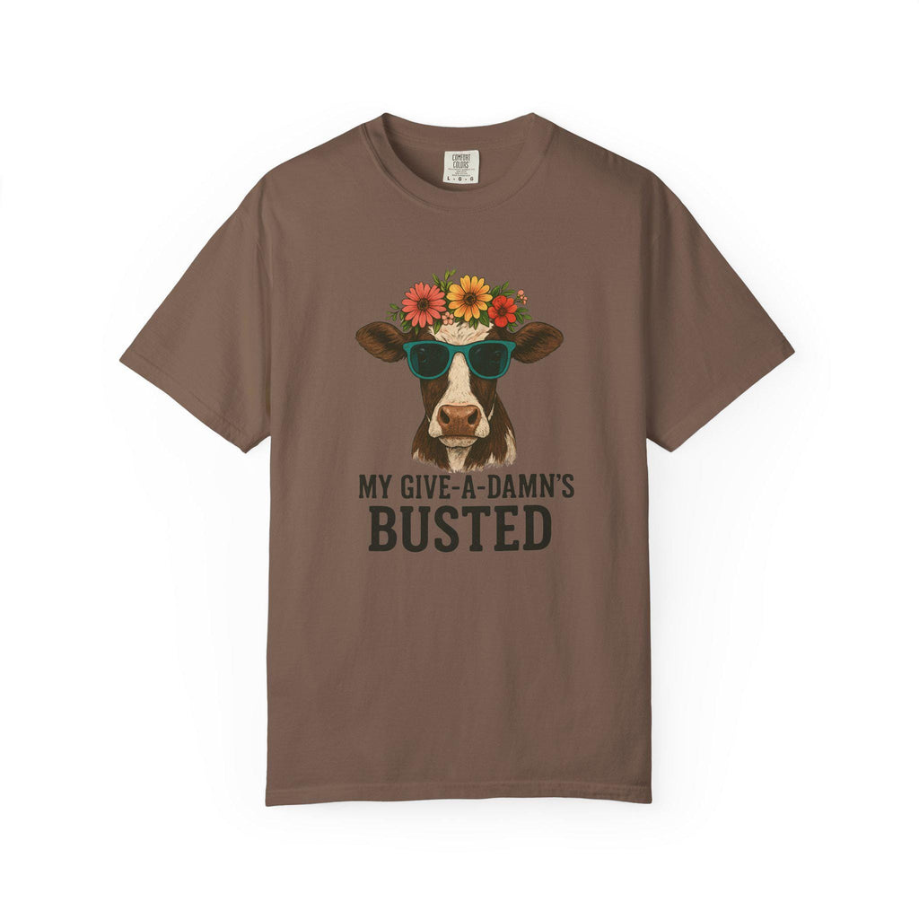 Busted Give-a-Damn Cow Graphic T-Shirt, Unisex Vintage Tee