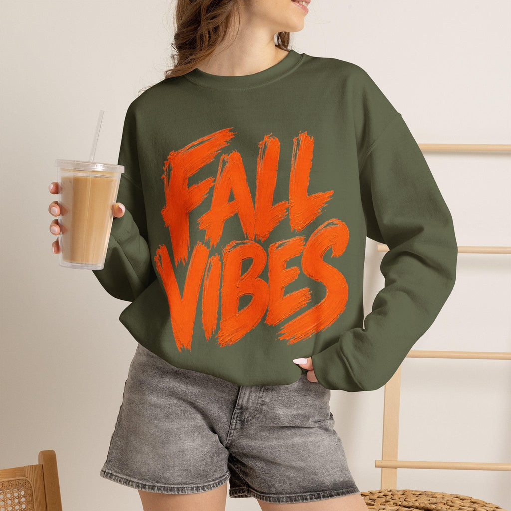 Fall Vibes Sweatshirt, Cute Fall Crewneck Women, Autumn Sweatshirt, Fall Graphic Sweatshirt, Cozy Fall Sweatshirt, Fall Gift for Her,