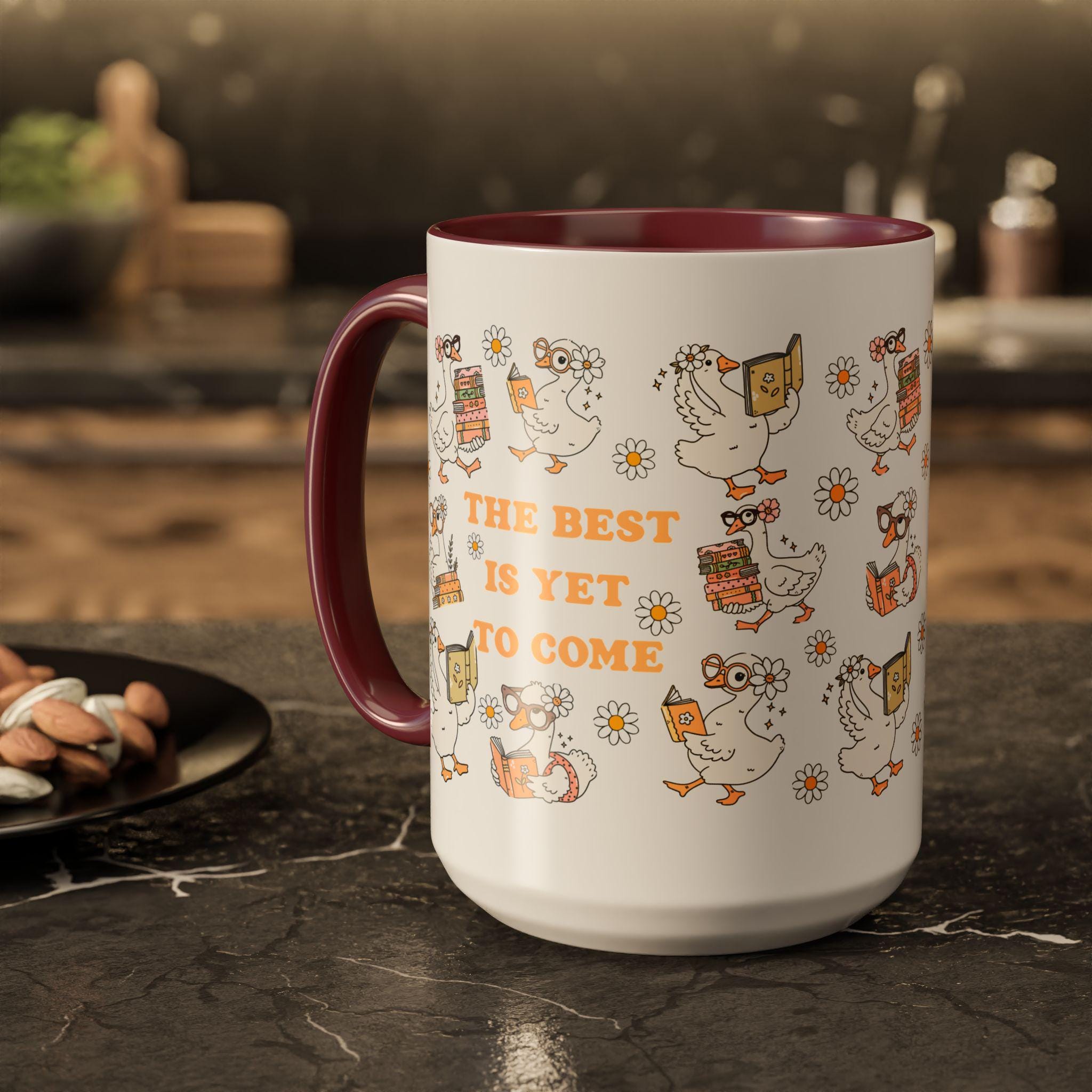 Goose Reading Mug | "The Future is Yet To Come" Book Lover Gift (11oz 15oz)
