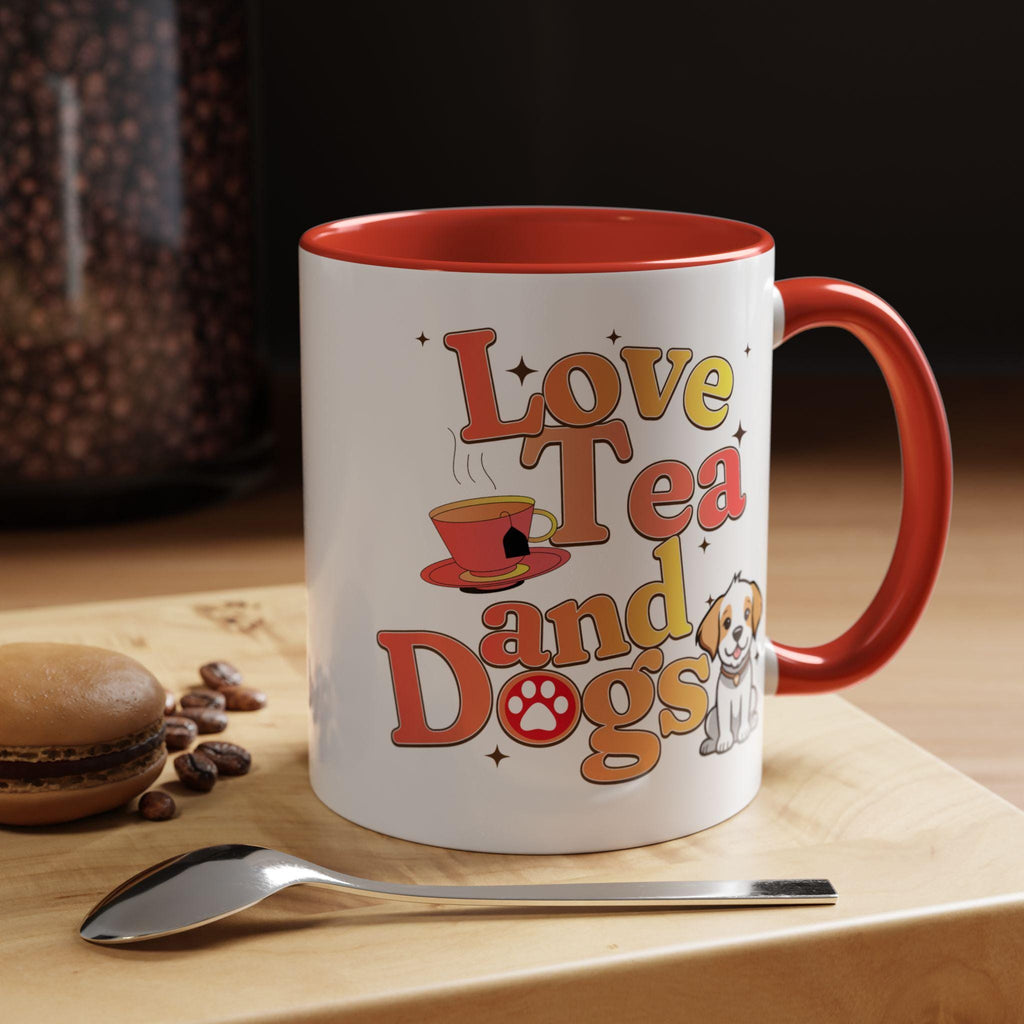 Love Tea and Dogs Mug | Heart Paw Illustration