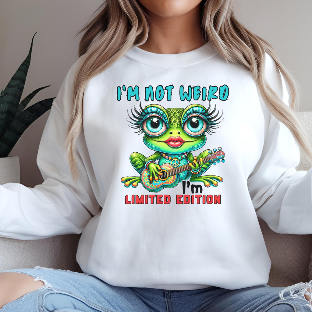 Whimsical Frog Crewneck Sweatshirt: Quirky Nature Lover Gift