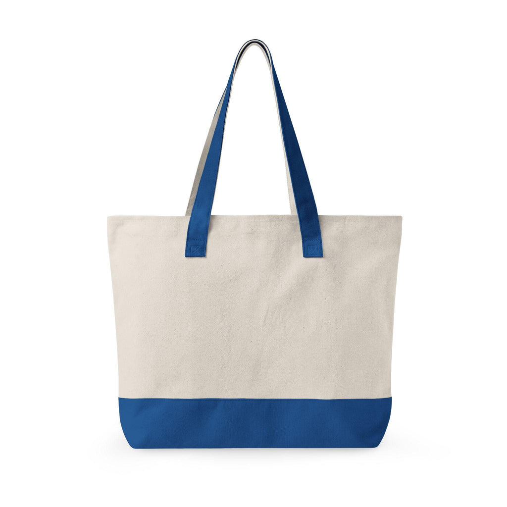 Book Lover Zippered Canvas Tote | Rainbow Text, Reading Theme