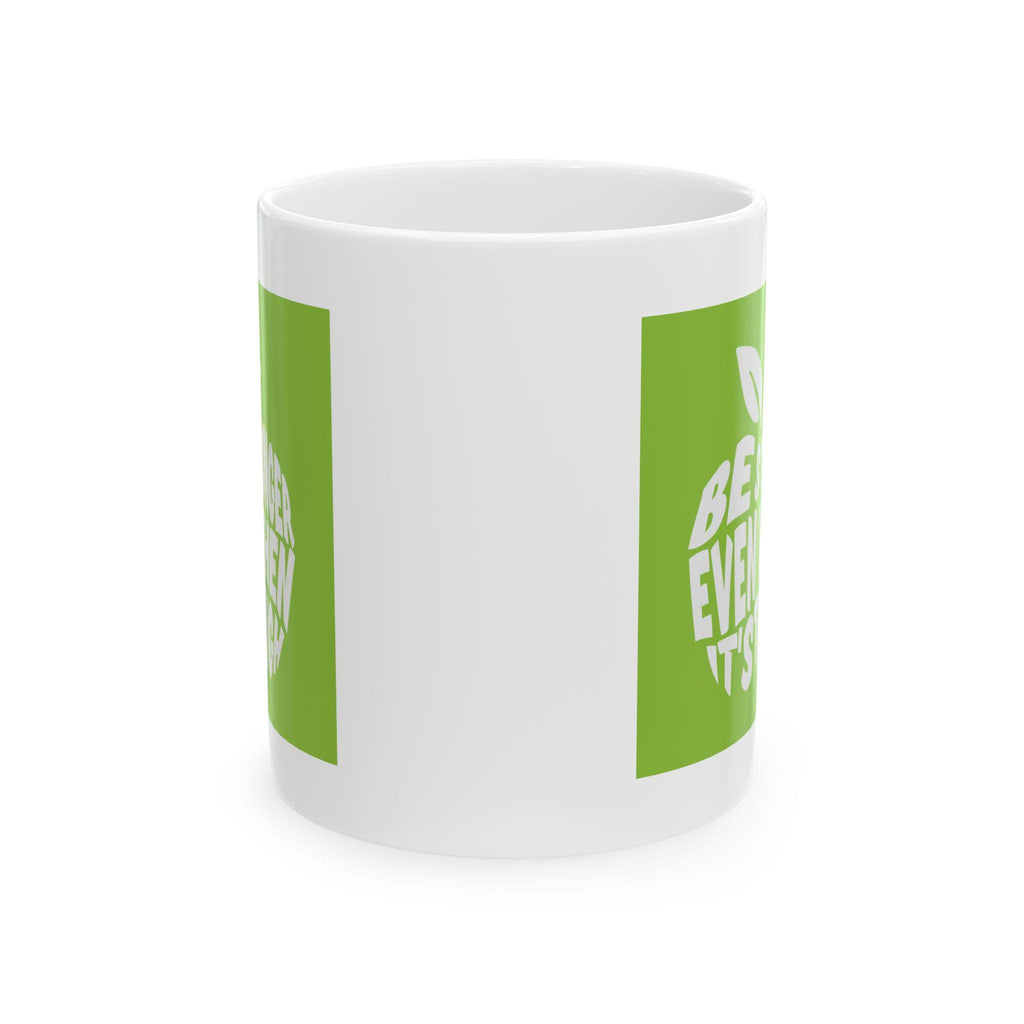 Motivational Coffee Mug: Bright Green Design, Encouraging Quote