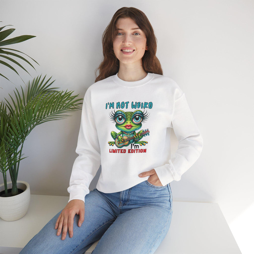 Whimsical Frog Crewneck Sweatshirt: Quirky Nature Lover Gift